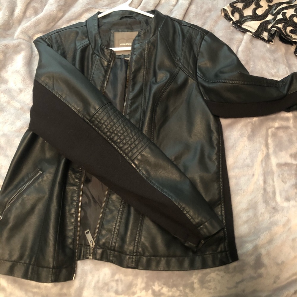 Black leather jacket